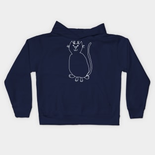 White String Kitty Cat Kids Hoodie